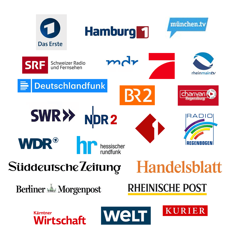 Collage der Presselogos | Prof. Dr. Axel Koch